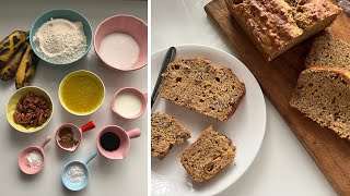 Eggless Banana Bread Recipe (Whole Wheat)