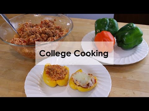 Healthy College Cooking // Easy Stuffed Bell Pepper Recipe