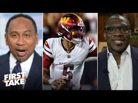 FIRST TAKE | "Jayden Daniels is the best QB in the NFC right now" - Stephen A. tells Shannon Sharpe