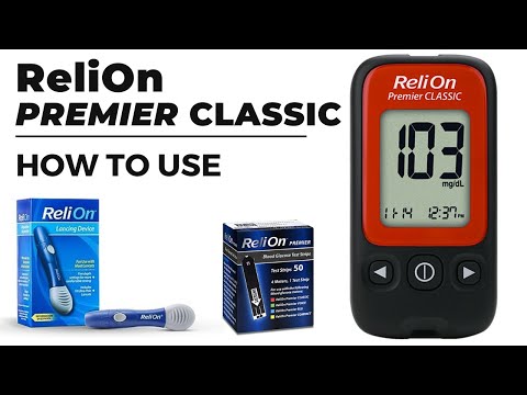 Check blood sugar with Relion Premier Classic Meter