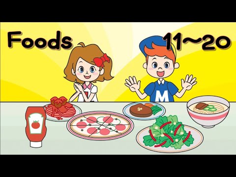 Easy Reading Practice for kids | 80 Foods 11-20