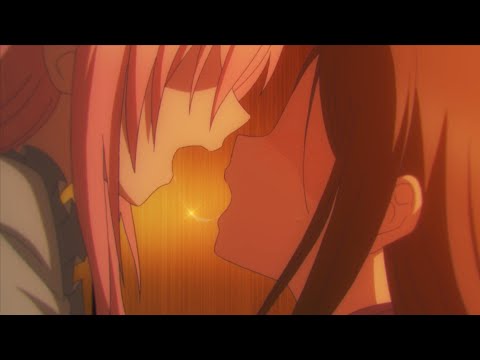 Shot on iphone meme but it's anime Lesbian kiss