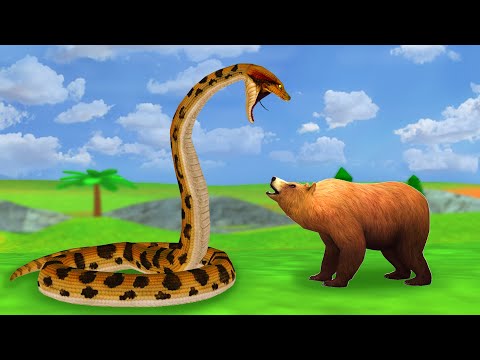 साँप और भालू की दौड़ नैतिक कहानी Hindi Kahaniya - Panchatantra Moral Stories - 3d stories In Hindi