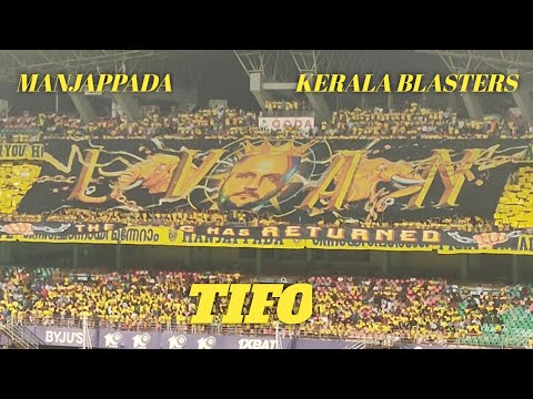 Manjappada Tifo// Kerala Blasters Tifo// Indian Super Legue Tifo//Jawaharlal Nehru Stadium Tifo