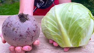 I can't stop eating this beetroot, carrot and cabbage salad 🥕🥬 New Salad Recipe 👌