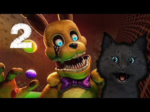 ХОРРОР 🐱 Супер Кот в пиццерии фнаф будущего #2 🐱 Five Nights at Freddy's Into the Pit 🐱 HORROR