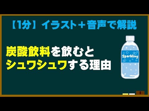 【1分】  炭酸飲料がシュワシュワする理由  【ためになる身近な科学】