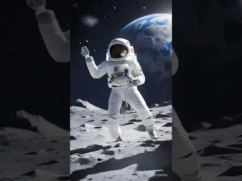 astronaut dances on the moon #animation #spacewalk #astronaut  宇宙飛行士、月で踊る #アニメーション #宇宙遊泳 #宇宙飛行士 #ai