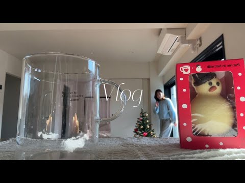 vlog,雪だるまの中からマシュマロ⛄️CELINE財布👛skin care🫶🏻