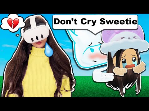 CRYING In Front Of My CRUSH...😢💔 *PRANK* (Roblox Vr Hands)