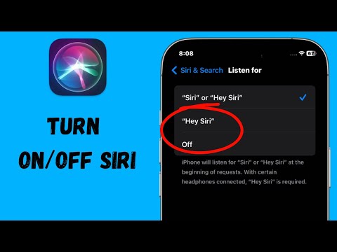 How to TURN ON/OFF SIRI | 2024