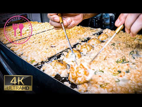 [ 4K ] AMAZING JAPANESE TAKOYAKI: DELICIOUS OSAKA SPECIALTY in Shibuya / JAPANNESE FOODS LOVERS