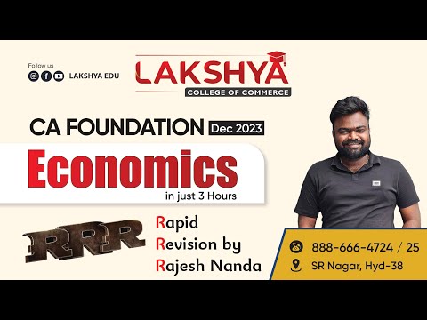 RRR | CA Foundation Economics Rapid Revision | For Dec 2023 Exam | By CA Rajesh Nanda | Lakshya