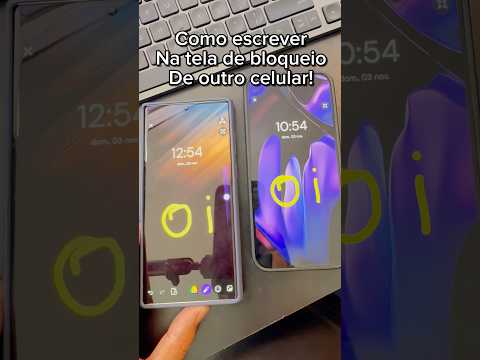 Como escrever na tela de bloqueio de outro celulares