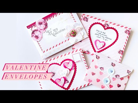 Valentine Envelopes Paper Envelopes + Envelopes Tutorial Digital Paper SCRAPBOOKING | Iralamija