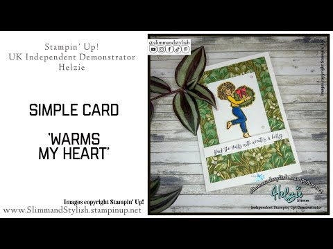 Simple Christmas Card feat. The Warms My Heart Stampin’ Up! Stampset