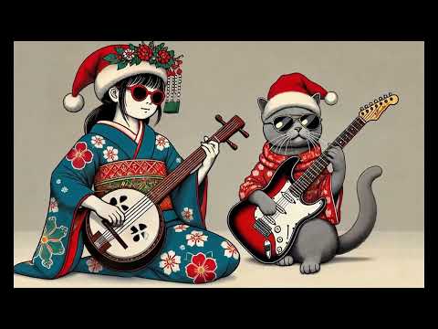 Shamisen 三味線 X Christmas Bells Background Music for Studying or Work (AI-generated)