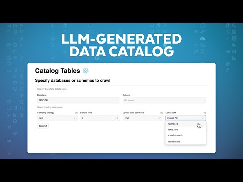 Create An LLM-Generated Data Catalog Using Data Crawler