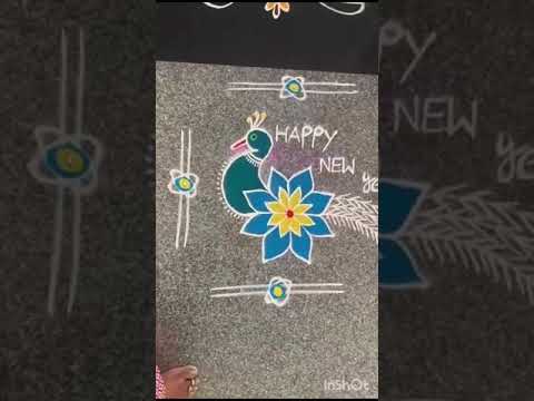 New year simply Muggu #telugu #easyrangoli #muggulu #rangoli #diwalirangoli #mugguludesigns #trend