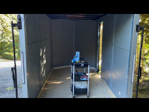 Moto Trailer Build: Episode 2 Primer & Paint Walls 🎨