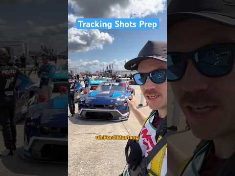 Preparing for tracking shots with the Ford Mustang GT3