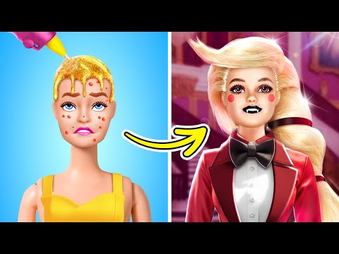 Doll is bullied and sent to Hazbin hotel 😭💔 Charlie Morningstar adopts doll | doll makeover