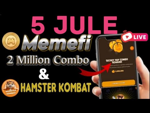 Today hamster kombat daily chipher code | MemeFi daily combo | New mining update | @Sbjclasses