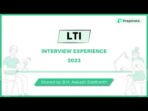 LTI Interview Experience 2023- Shared by B.H Aakash Siddharth