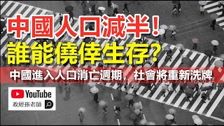 中國人口減半！誰能僥倖生存？中國進入人口消亡週期，社會將重新洗牌｜政經孫老師