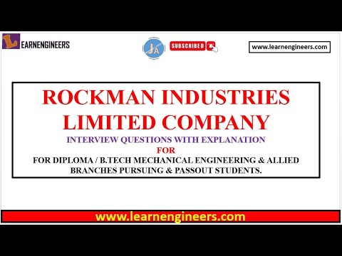 ROCKMAN INDUSTRIES LIMITED COMPANY INTERVIEW QUESTIONS WITH EXPLANATION  || MECHANICAL ENGINEERING||