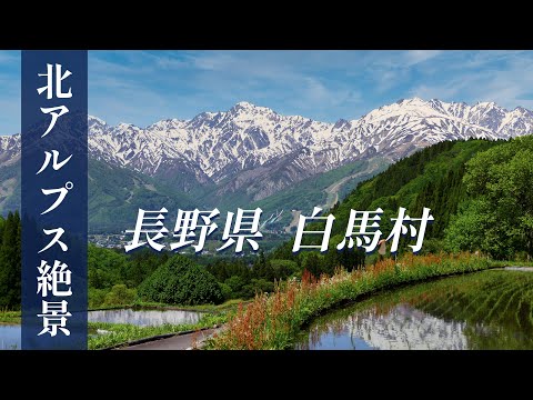 【春の北アルプスの絶景 4K】 ”長野県白馬村の春  北アルプスの絶景探訪”