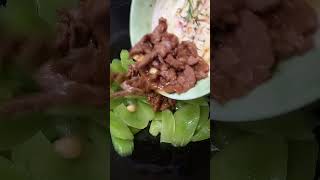 Stem Lettuce with Beef Stirfry#cookingasmr #easytocook #shorts