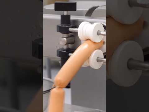 Amazing sausage mass production process at a sausage factory