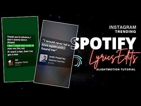 Trending Spotify Lyrics Edits Tutorial (Part4) #alightmotion #spotifylyics