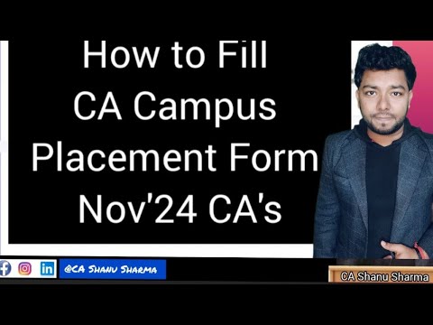 How to apply CA Campus placement form Nov'2024 CA's| CA Jobs | Common queries answered | CA freshers