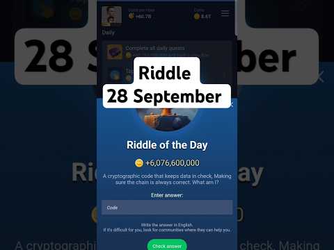 X Empire riddle of the day today 28 September | Musk empire riddle