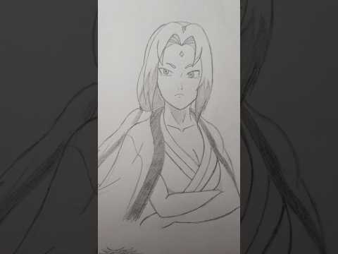 Drawing Tsunade #naruto #anime #shorts