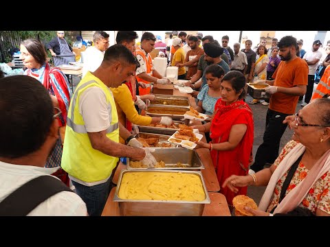 1000's of Free Indian Food Thali Meals | Janmashtami Prasadam Cooked & Served by Temple Volunteers