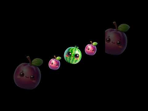 Funny Fruits Sensory Video Shorts #19 #highcontrast #BabySensory #babydiscovery #sensoryhighcontrast