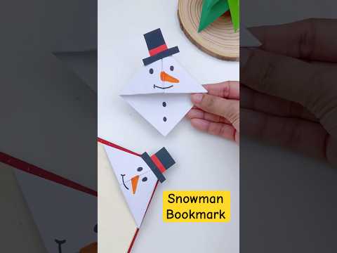 Super Cute Snowman Bookmark idea for all Bookworms #snowman #bookmark #books #cute