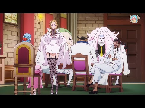 ONE PIECE 1119話「託された伝言 メッセージ！コブラ王の覚悟」サイファーポールイージスゼロメンバー紹介シーン