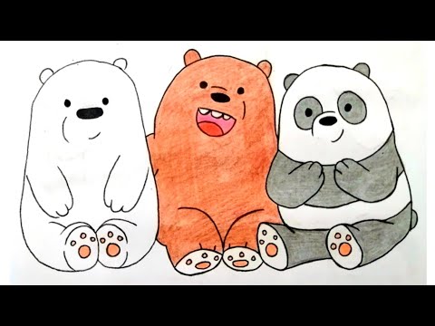 How to draw We Bare Bears #shorts #short #artsyfam #anime #trending #viral #howtodraw #webarebears