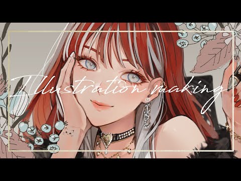 下書きから厚塗り- Illustration making イラストメイキング