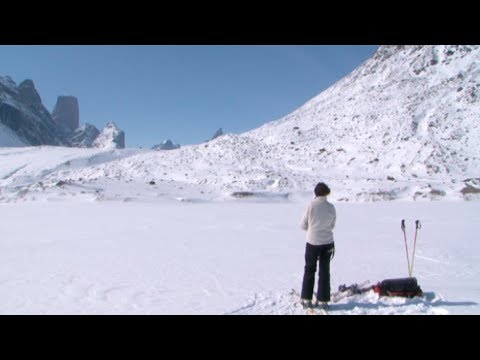 Ingrid watching the Asgard peak - Penny Icecap 2009 expedition