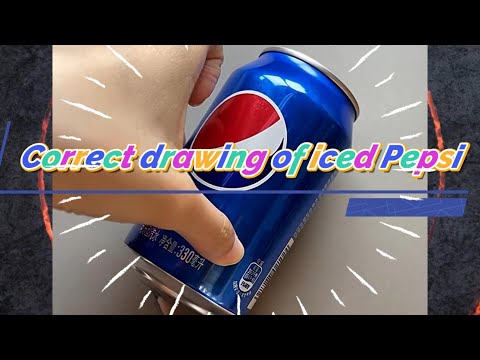 Correct drawing of iced Pepsi