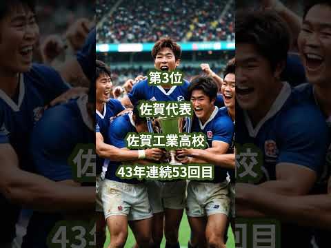 ランキング　2024年第104回高校ラグビー出場回数トップ5ランキング　#ランキング #ラグビー #花園