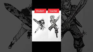 Speed drawing StickMan Teacher vs Student #shorts #anime #drawing #art