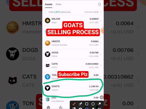 How to sell Goats token on Bitget Exchange💯