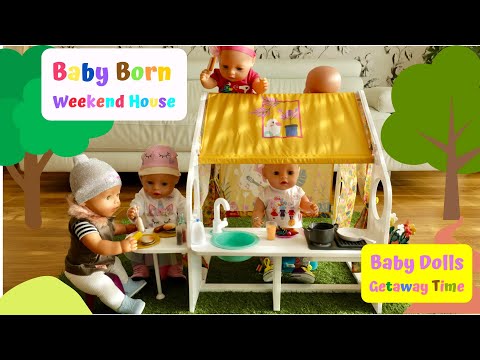 Let's Play Weekend Getaway with Baby Dolls : Baby Born Weekend House and OG Beach House