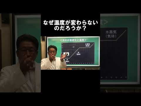 中学１理科　状態変化６　「水の状態変化と温度」～なぜ温度が上がらない？～　#shorts